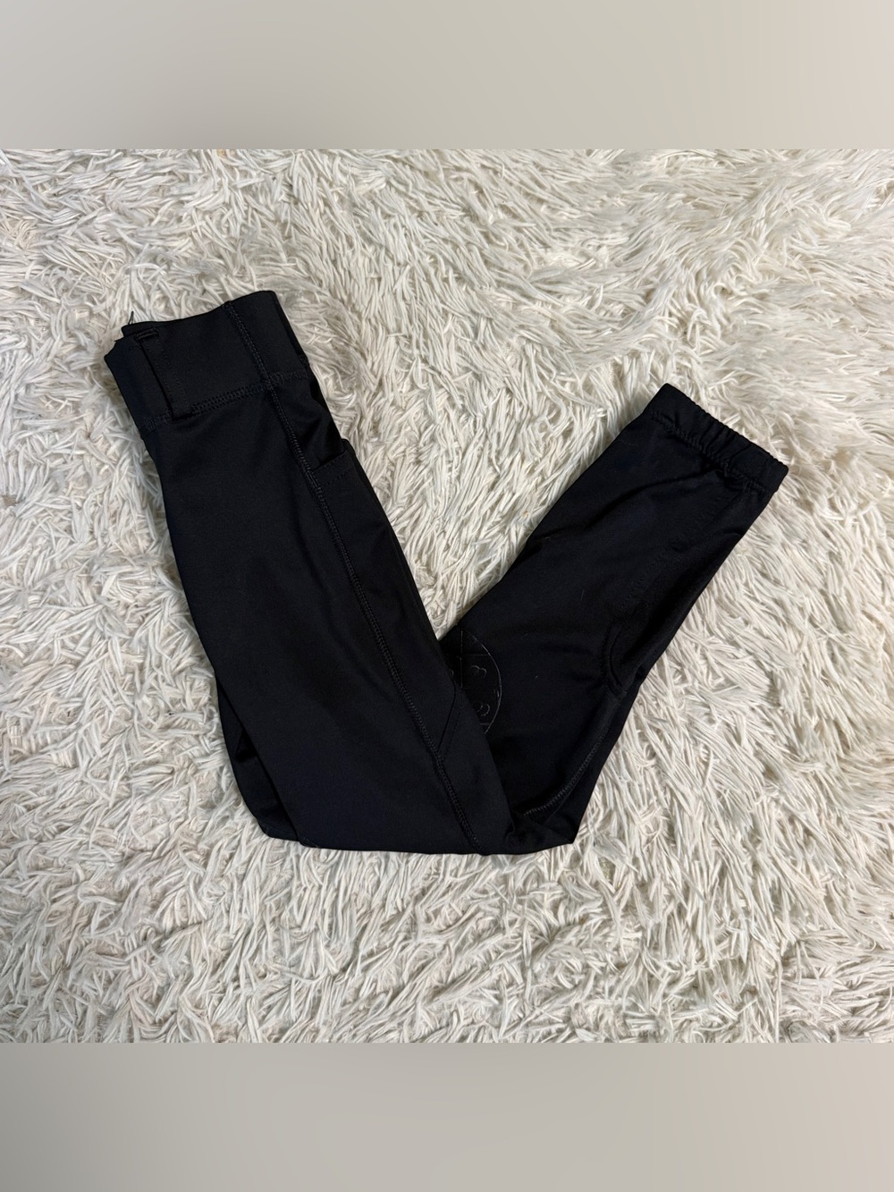 Child’s Small Black Ovation Knee Patch Horseback Riding Tights Breeches. Good Co